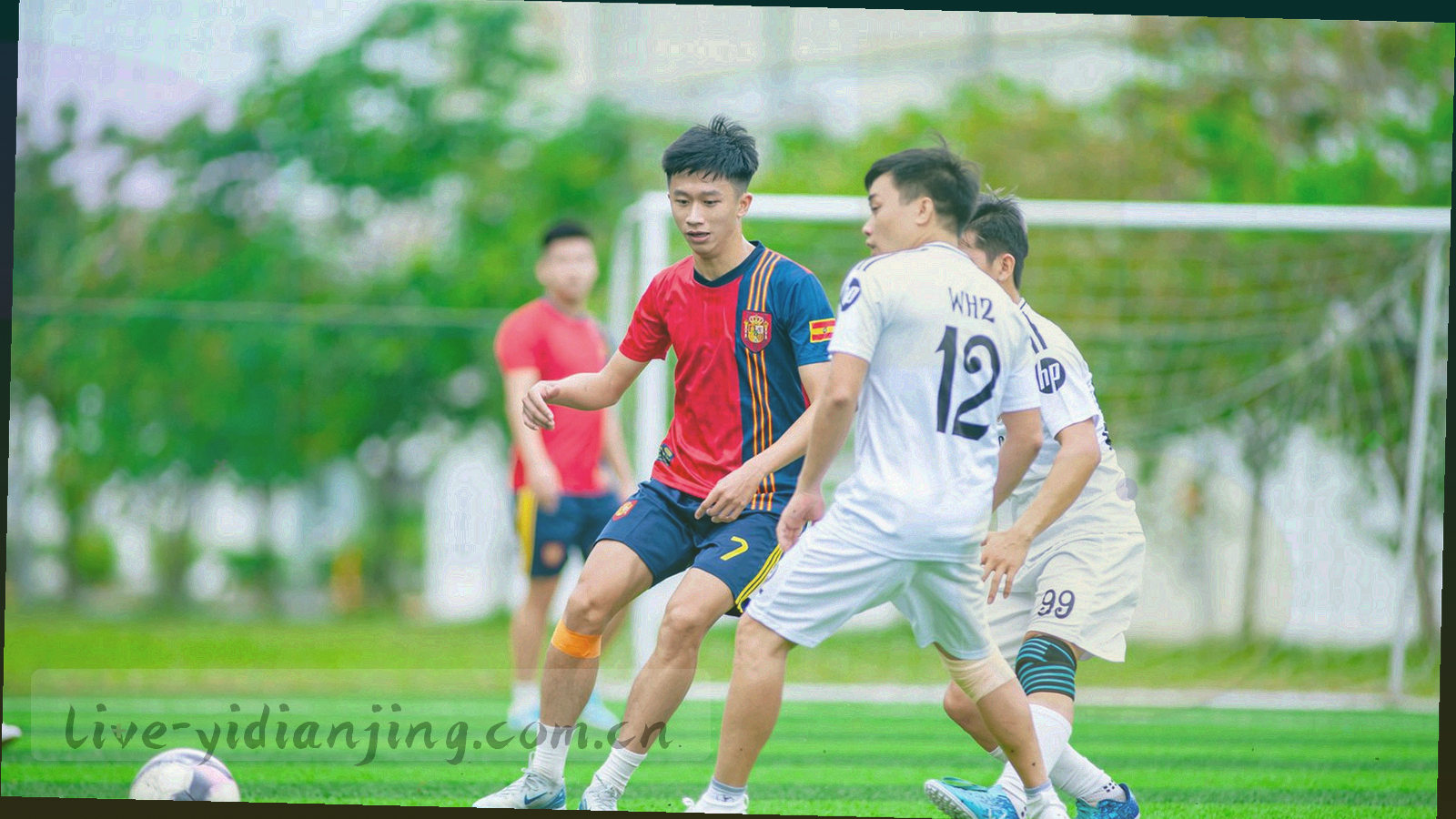 多路直播画面网格的冷色调抽象光影，无真人面孔特写